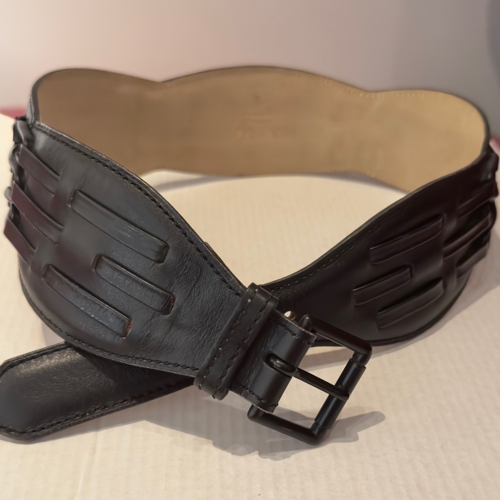 Alaia Black Leather Belt - Picture 2 of 5